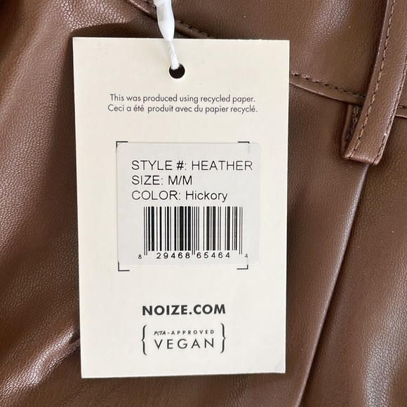 Heather High Waisted Vegan Leather Pants - Picture 4 of 4